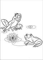 coloring page Princess and the Frog